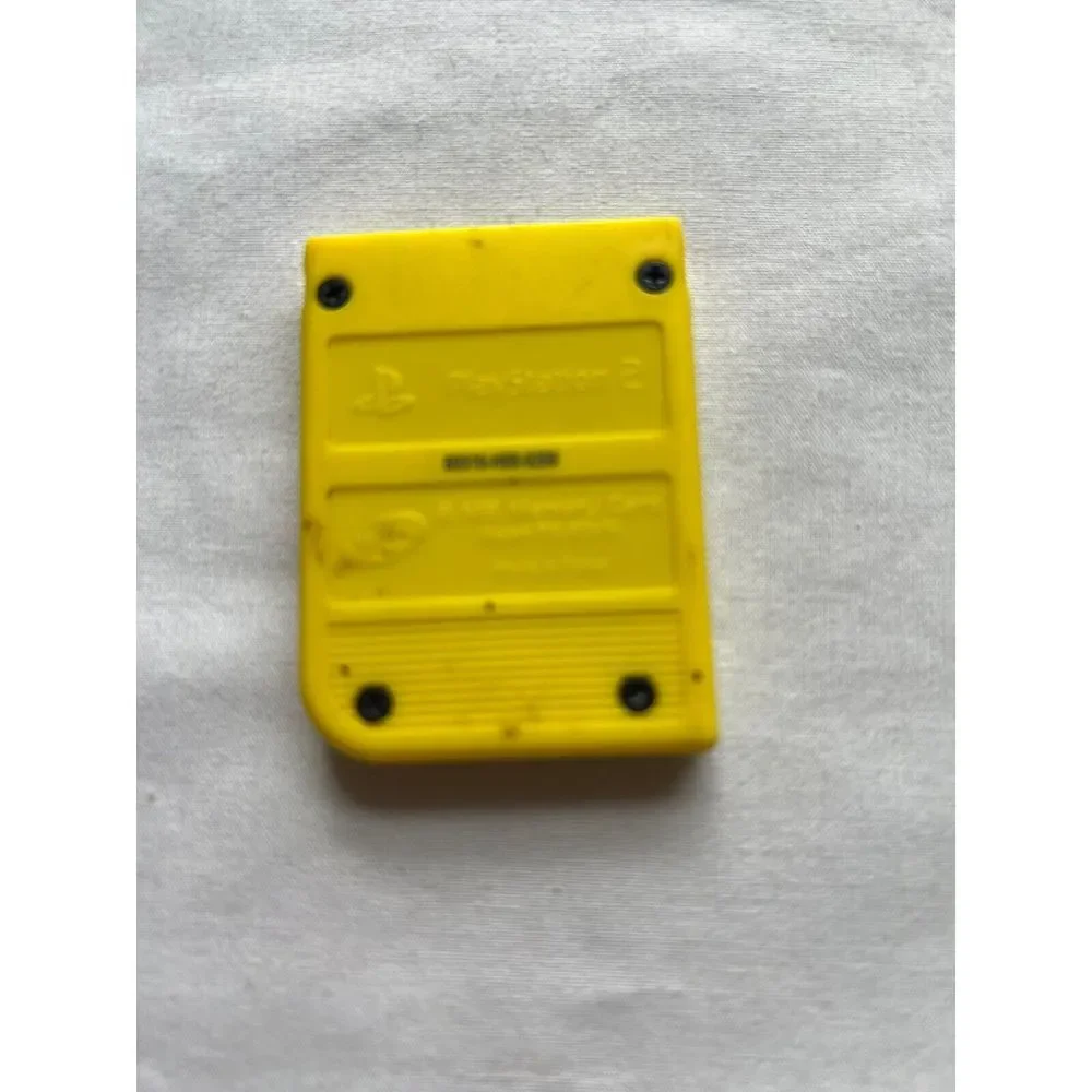 PlayStation 2 8MB Memory Card Magic Gate Yellow Genuine PS2 Storage